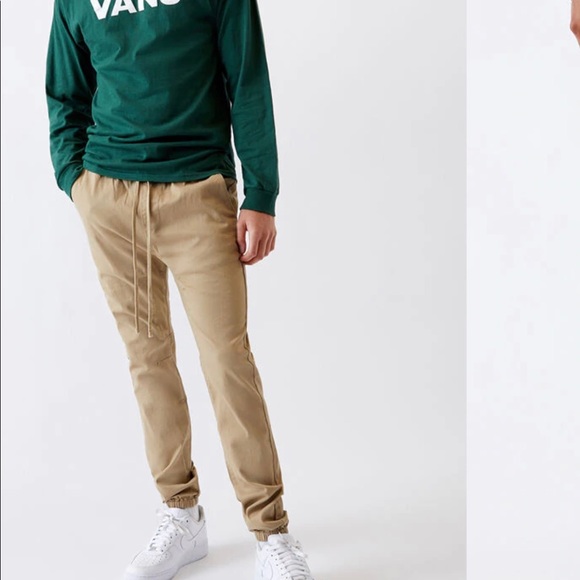 PacSun Men’s Khaki Drop Skinny Jogger pants - Picture 3 of 4